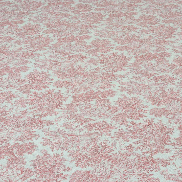 Vintage Toile Crimson Red Double Width Fabric