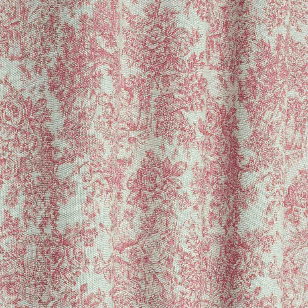 Vintage Toile Crimson Red Double Width Fabric