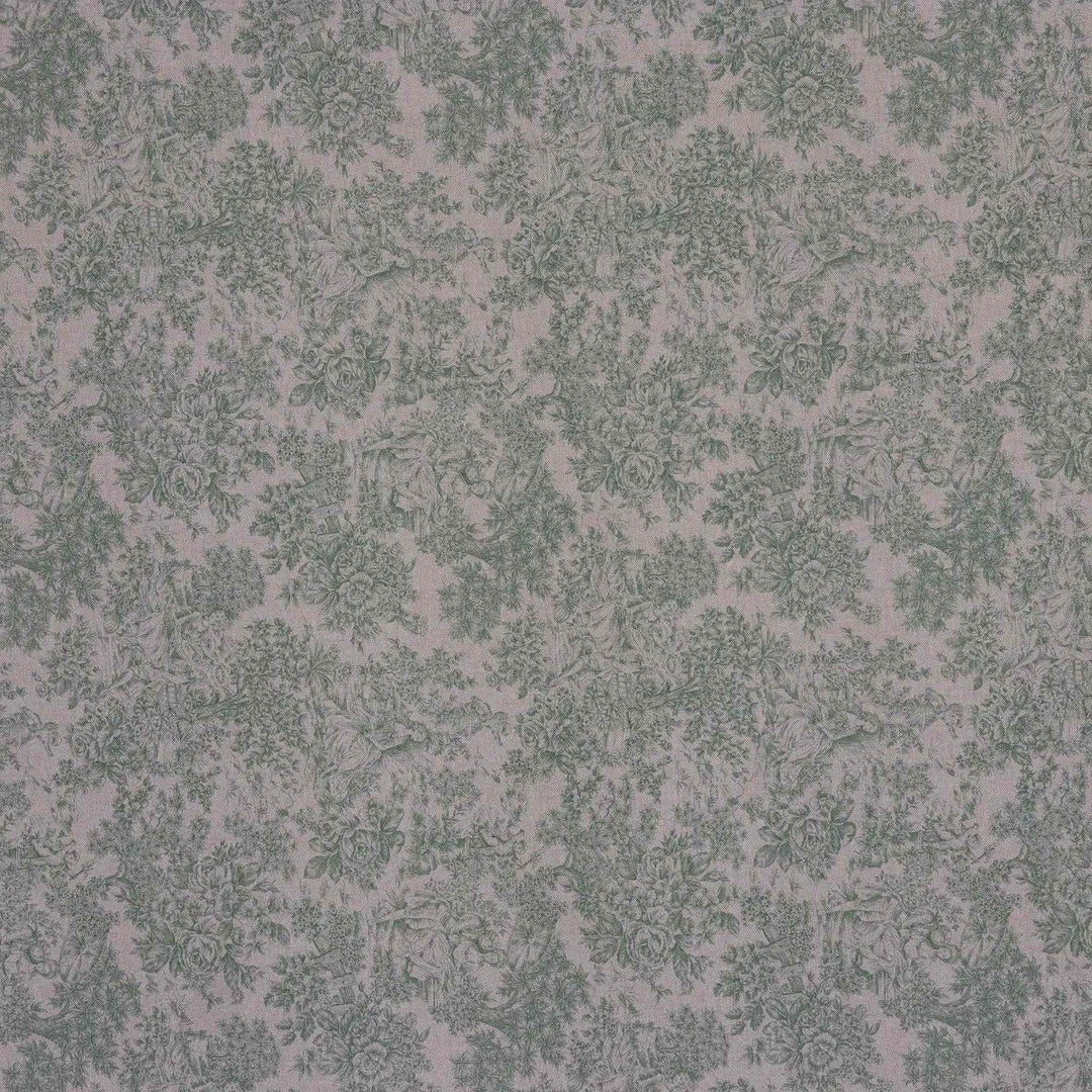 Vintage Toile Double Width Fabric Green