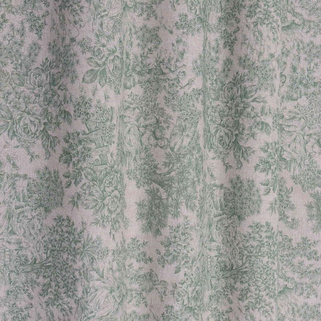 Vintage Toile Double Width Fabric Green