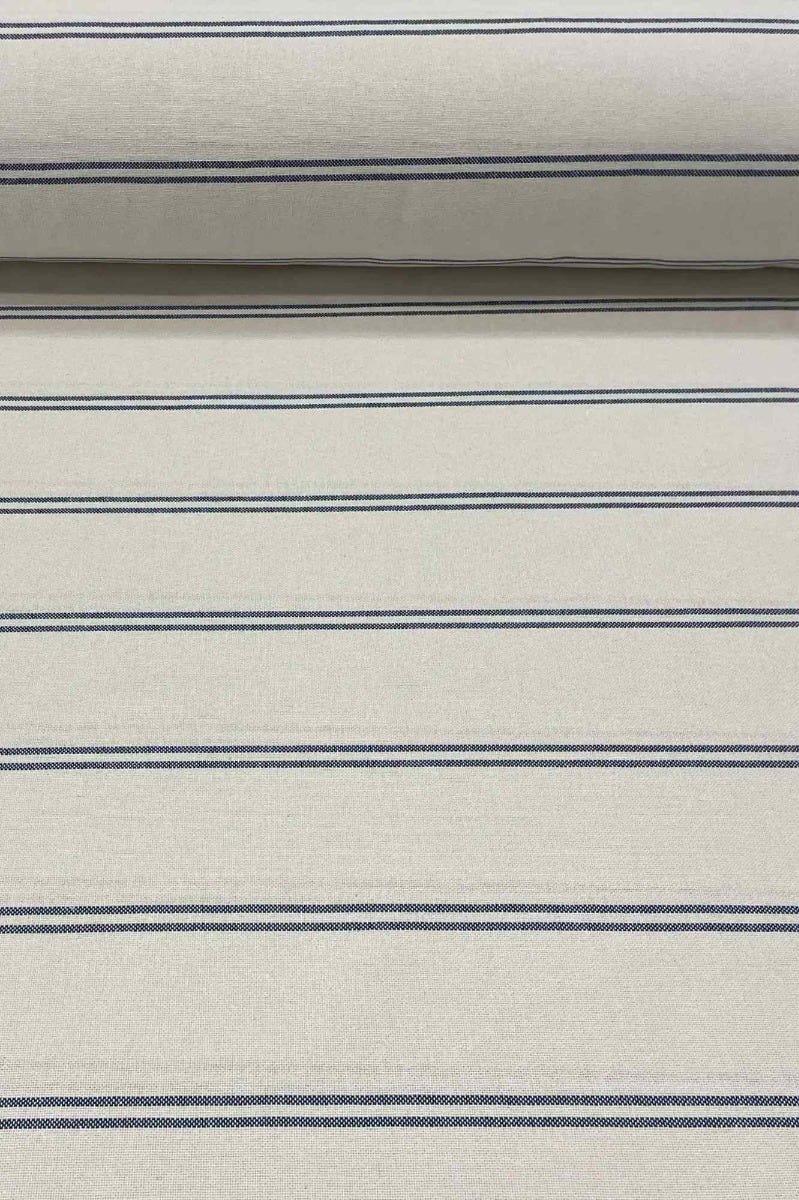 Toulouse Stripe Blue Double Width Fabric