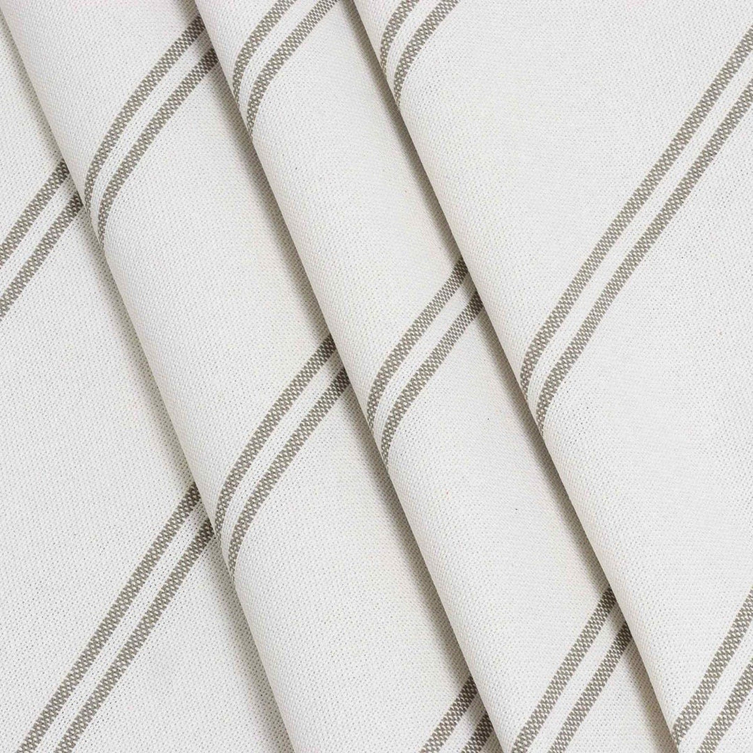 Toulouse Stripe Taupe Double Width Fabric