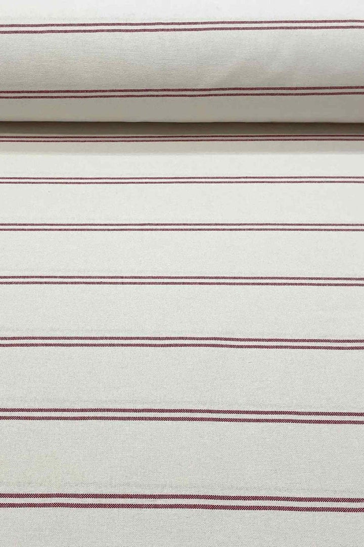 Toulouse Stripe Red Double Width Fabric