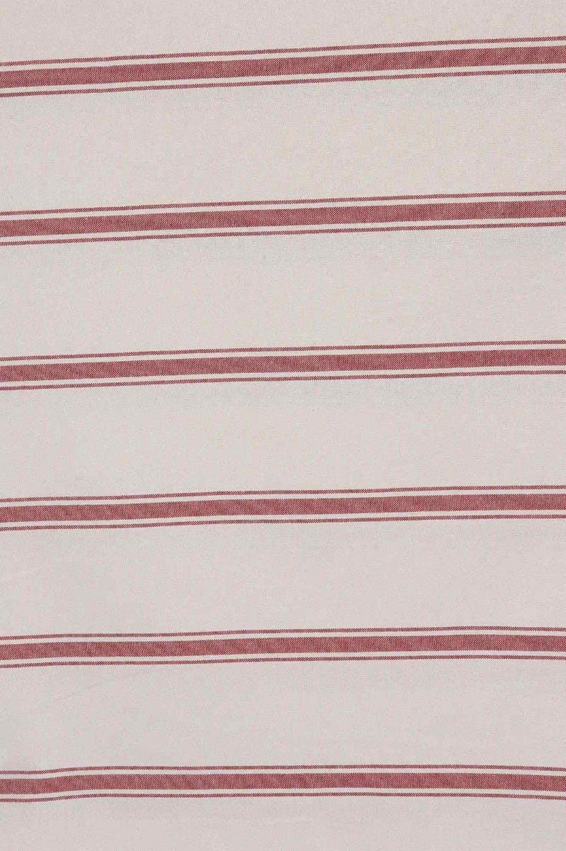 Lyon Stripe Red Double Width Fabric