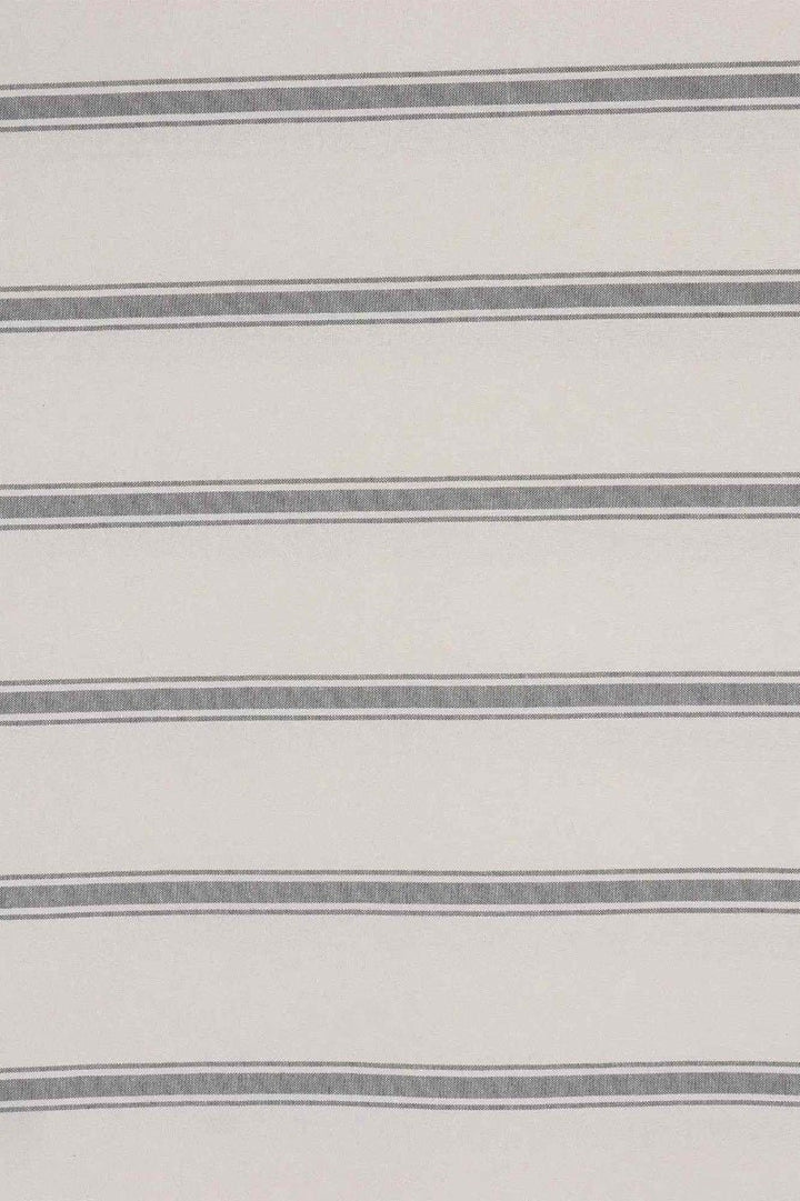 Lyon Stripe Grey Double Width Fabric