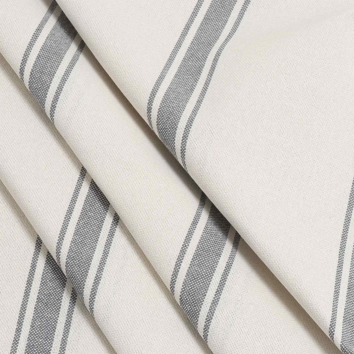 Lyon Stripe Grey Double Width Fabric