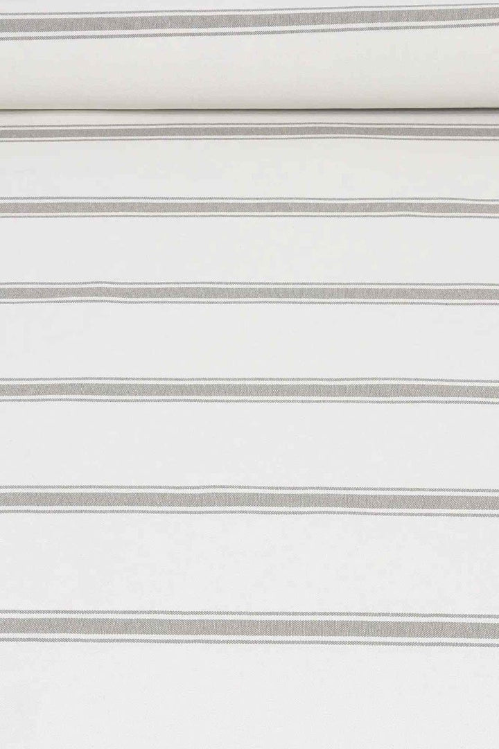 Lyon Stripe Taupe Double Width Fabric