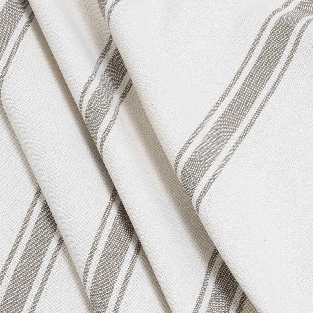 Lyon Stripe Taupe Double Width Fabric