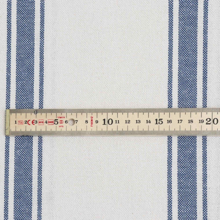 Limoges Stripe Blue Double Width Fabric