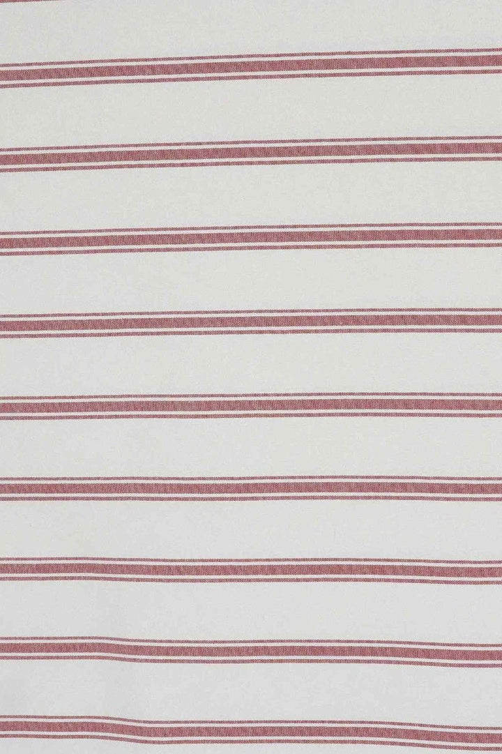 Limoges Stripe Red Double Width Fabric