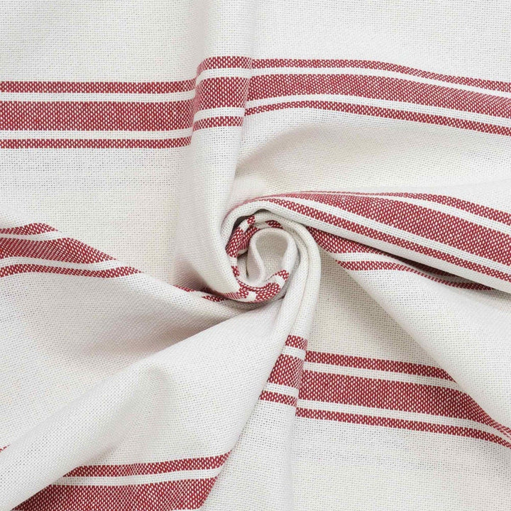 Limoges Stripe Red Double Width Fabric