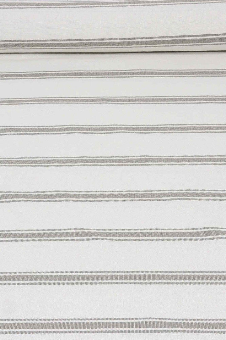 Limoges Stripe Taupe Double Width Fabric