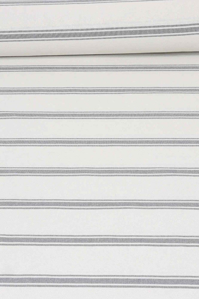 Limoges Stripe Grey Double Width Fabric