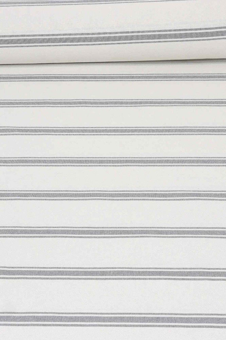 Limoges Stripe Grey Double Width Fabric