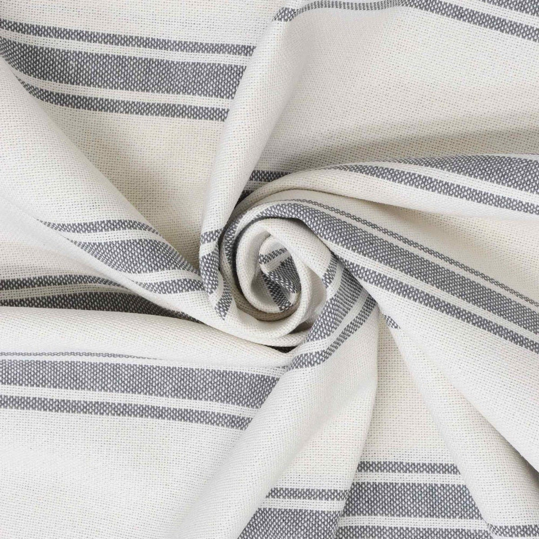 Limoges Stripe Grey Double Width Fabric