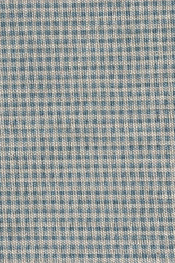 Micro Gingham Blue Double Width Fabric