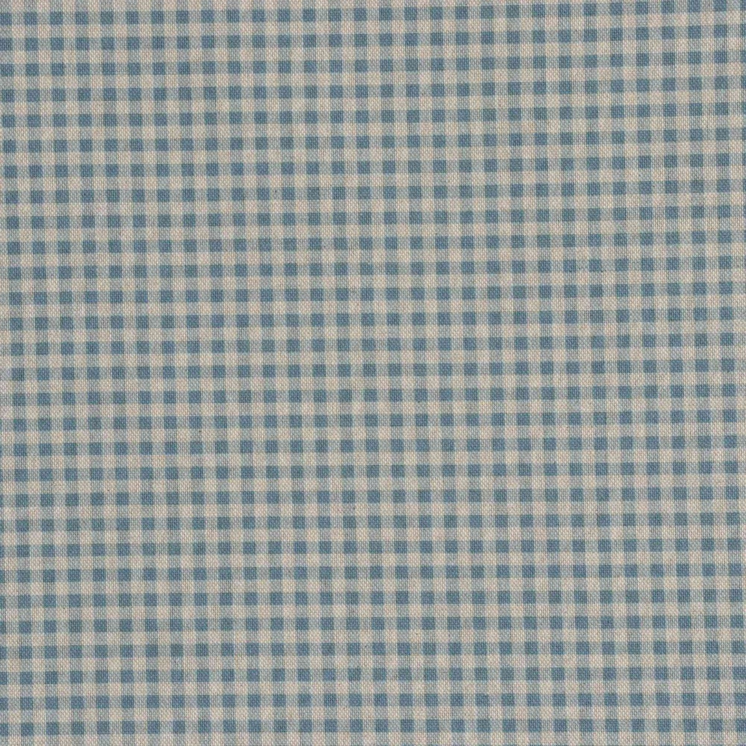 Micro Gingham Blue Double Width Fabric