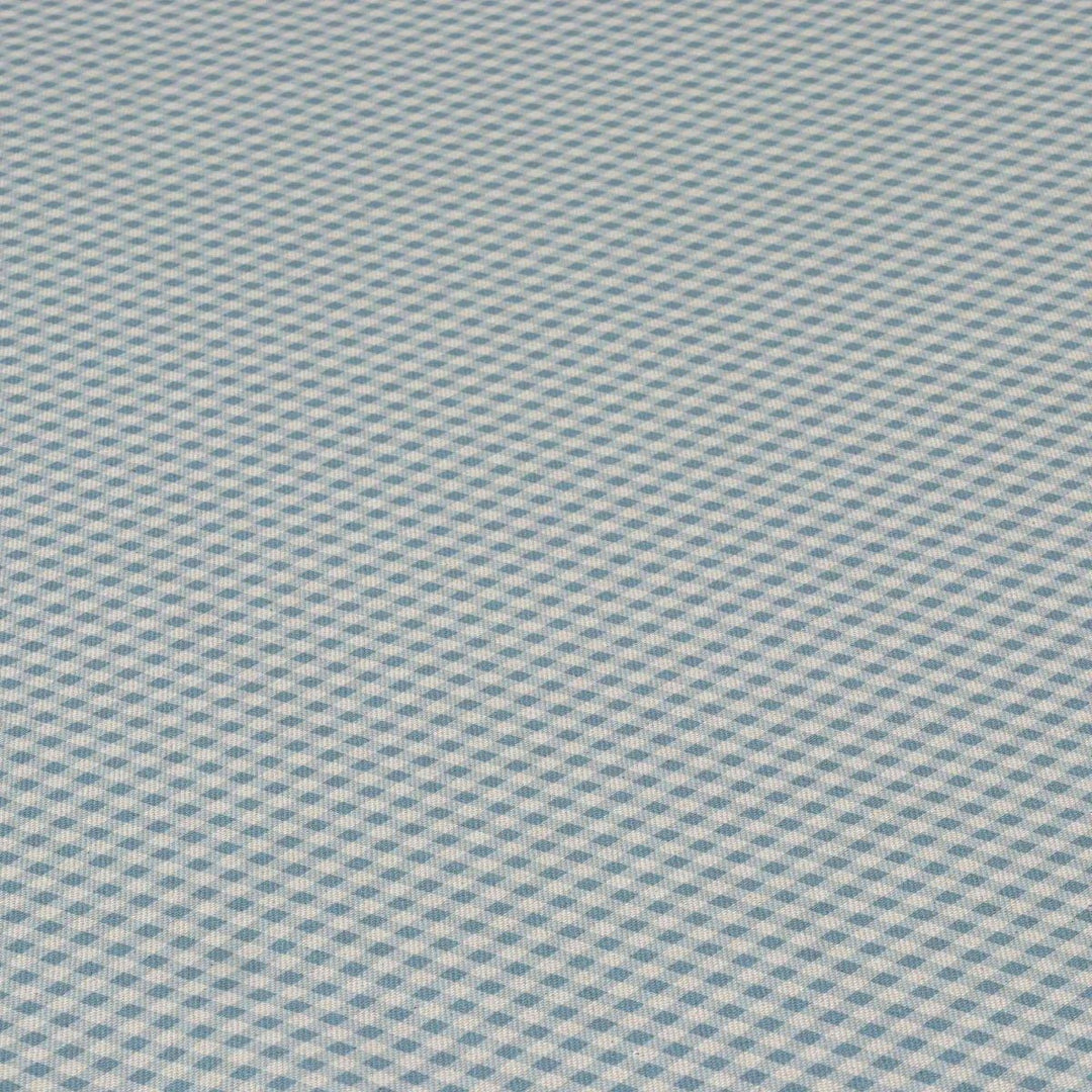 Micro Gingham Blue Double Width Fabric