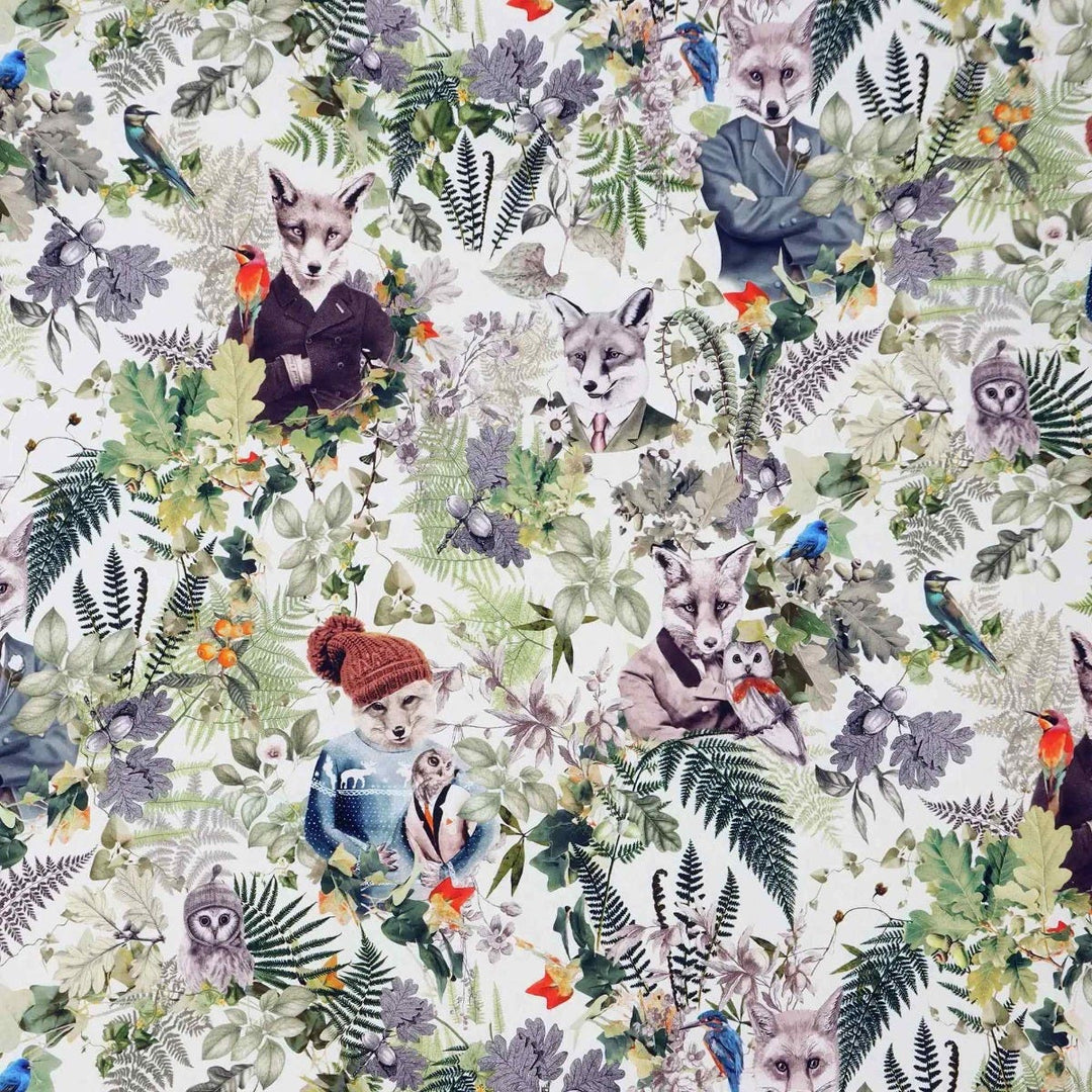 French Foxy & Friends Cotton Fabric