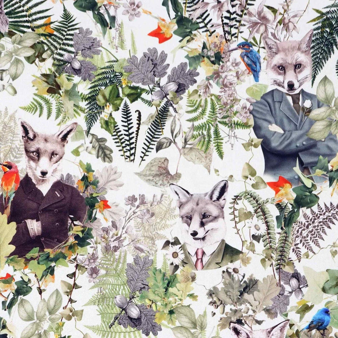 French Foxy & Friends Cotton Fabric