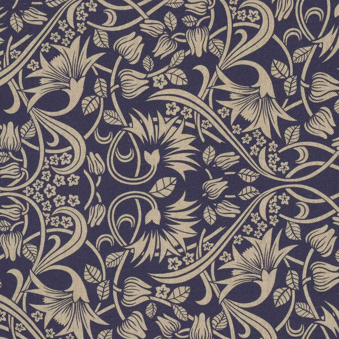 Morris Garden Navy Double Width Fabric