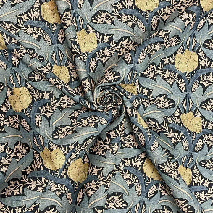 Morris Tulip Blue Double Width Fabric