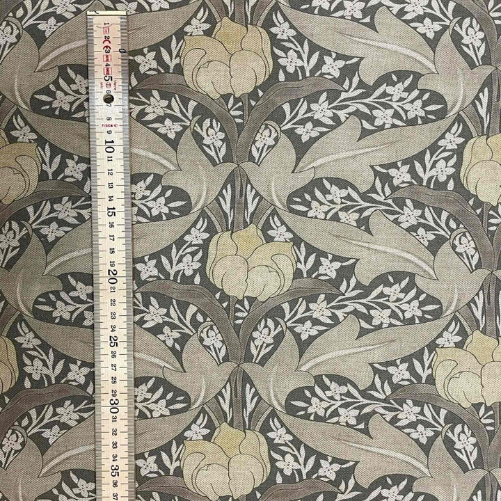 Morris Tulip Grey Double Width Fabric