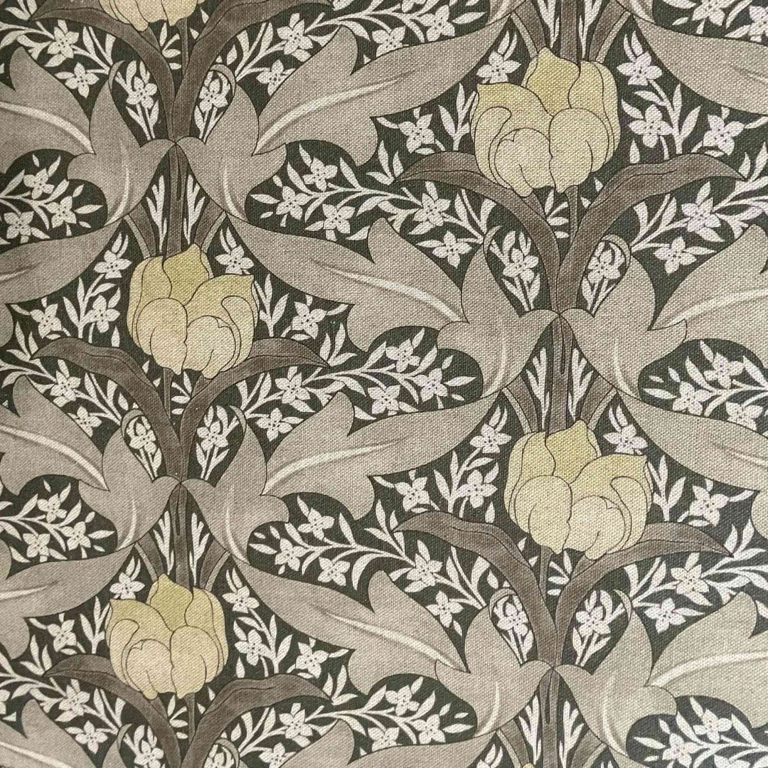 Morris Tulip Grey Double Width Fabric