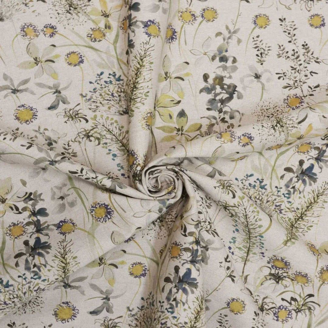 The Meadow in Yellow Double Width Fabric