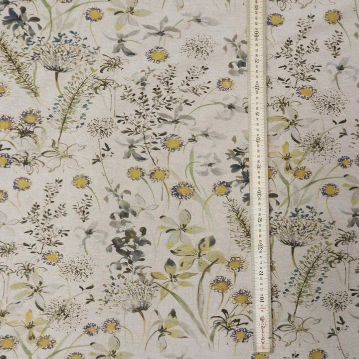 The Meadow in Yellow Double Width Fabric