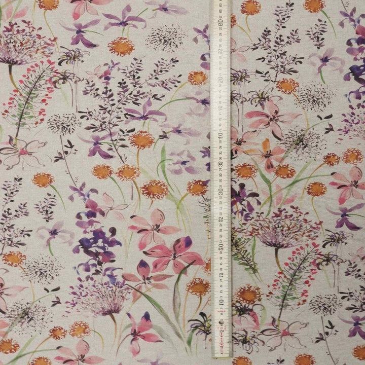 The Meadow in Pink Double Width Fabric