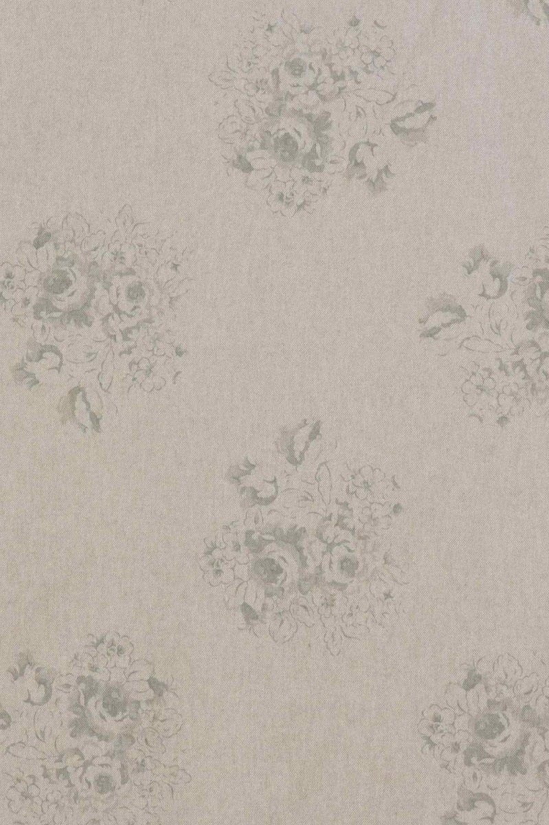 Vintage Floral Bouquet Grey Double Width Fabric