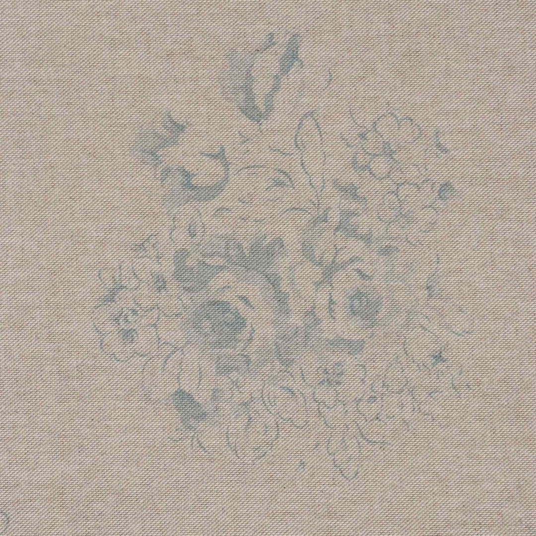 Vintage Floral Bouquet Duck Egg Double Width Fabric