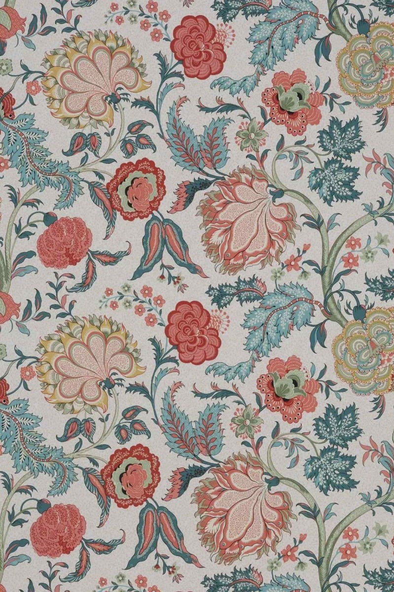 Cara Floral Ivory Fabric