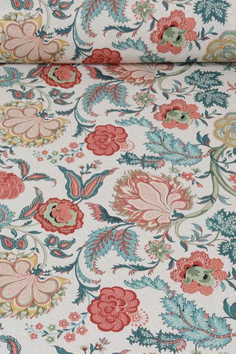 Cara Floral Ivory Fabric