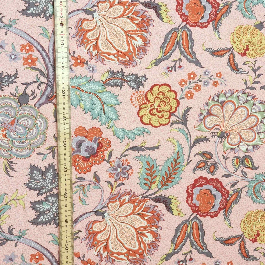 Cara Floral Pink Fabric