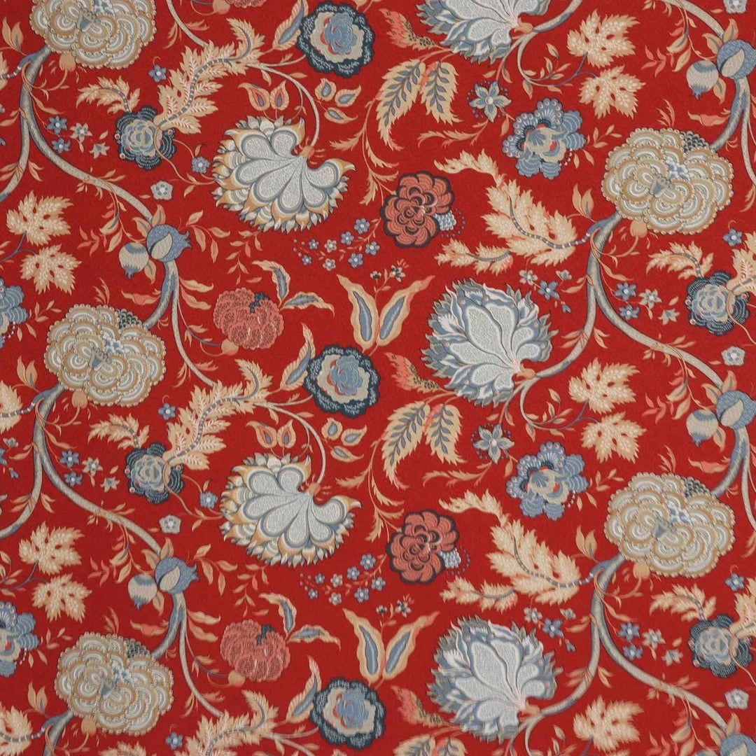 Cara Floral Red Fabric