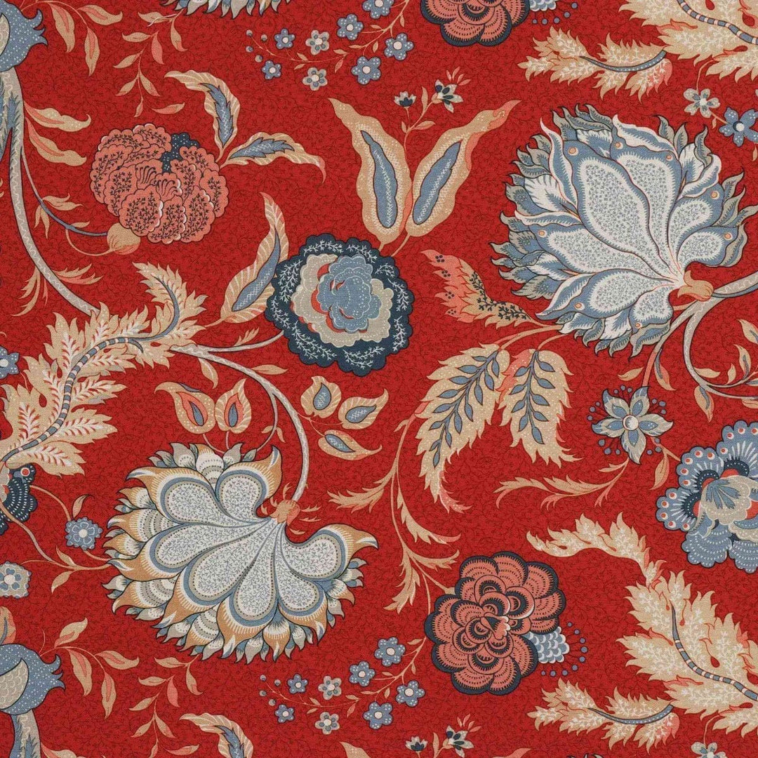 Cara Floral Red Fabric