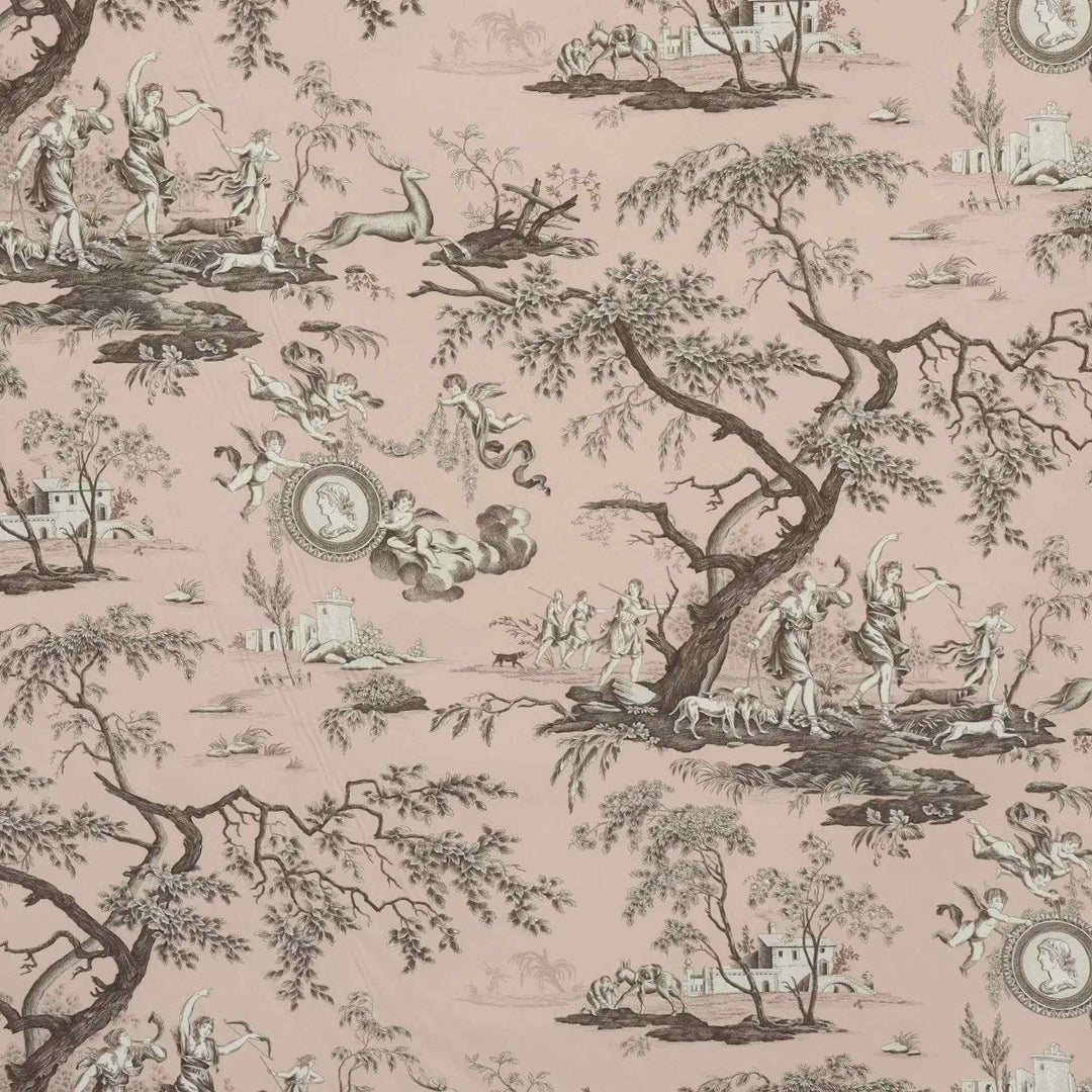 Cherubs Toile Blush Double Width Fabric