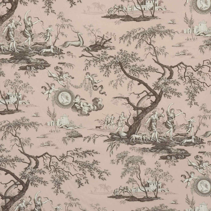 Cherubs Toile Blush Double Width Fabric