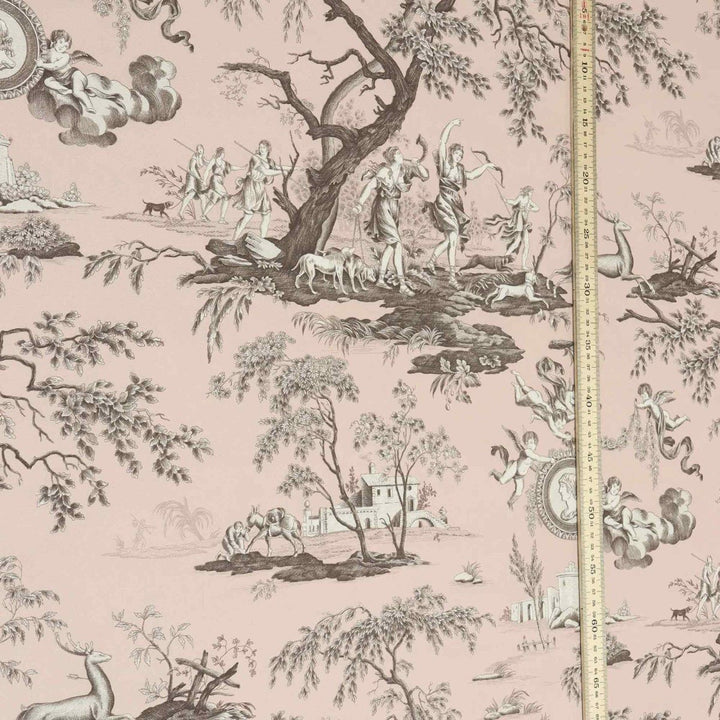 Cherubs Toile Blush Double Width Fabric