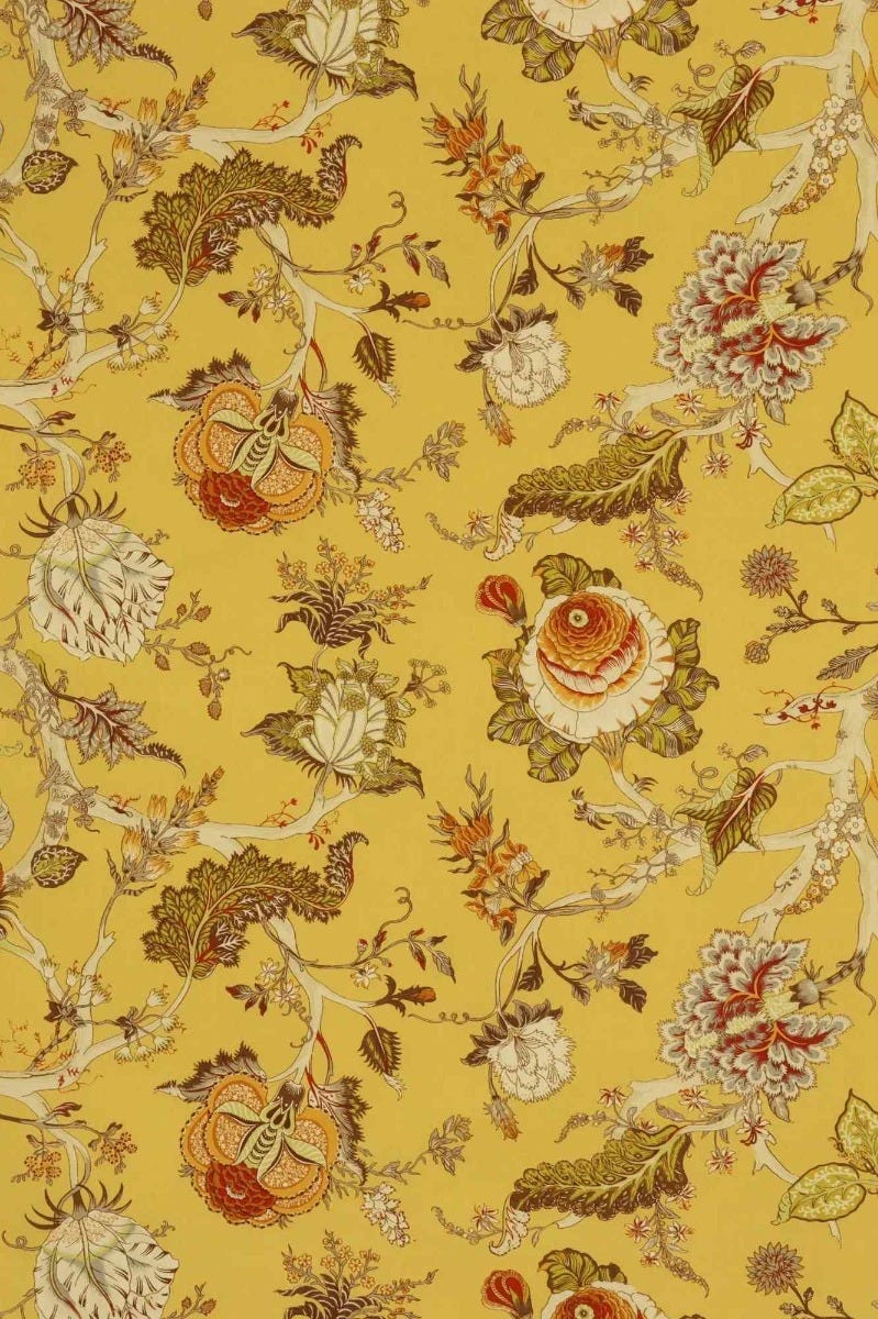 Bukhara Floral Honey Double Width Fabric