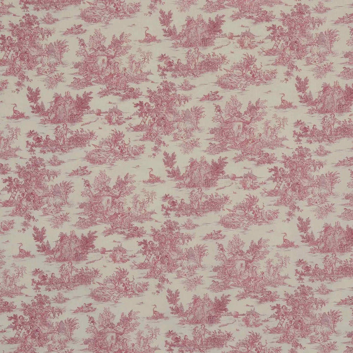 Mini French Toile De Jouy Pink Double Width Fabric