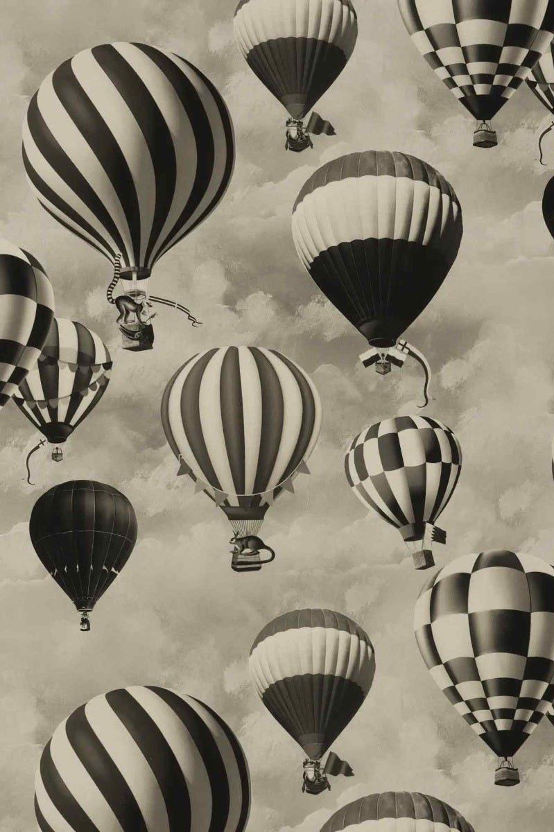 Balloon Fiesta Monochrome Fabric