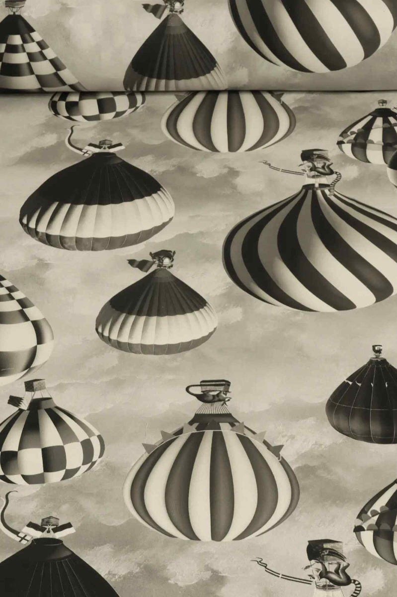 Balloon Fiesta Monochrome Fabric