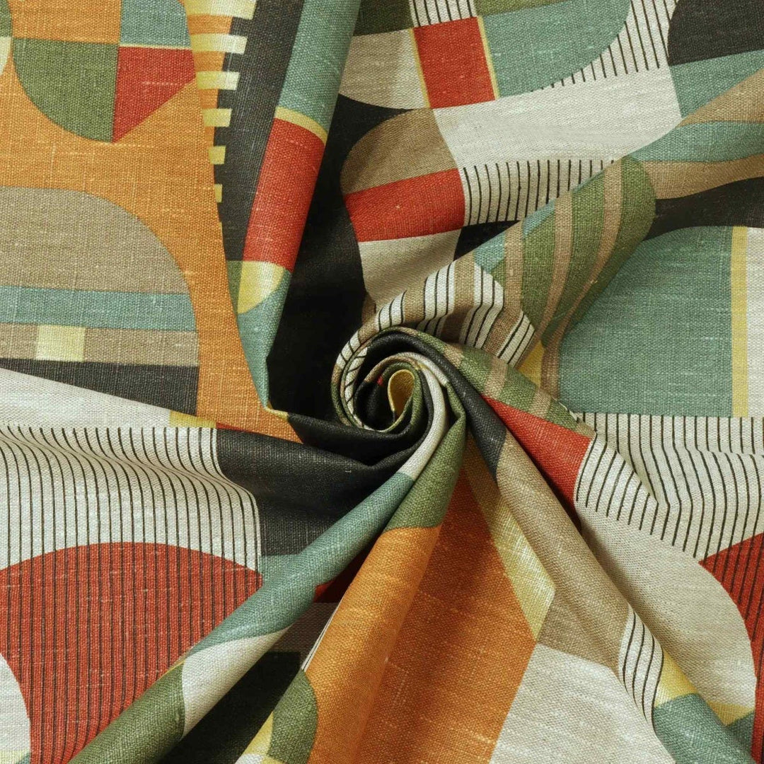 Abstract Clash Linen Fabric