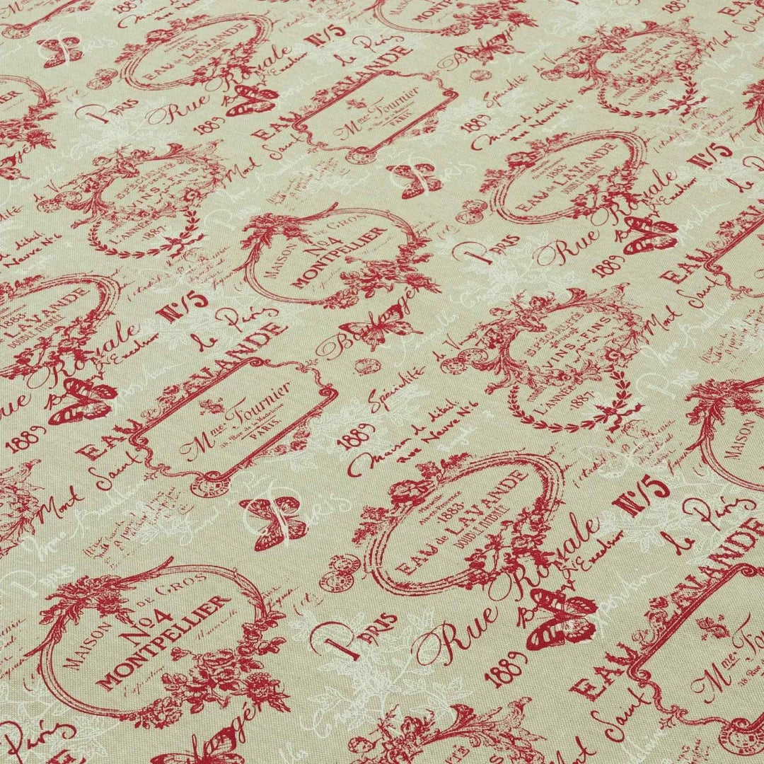 Paris Toile Red Fabric