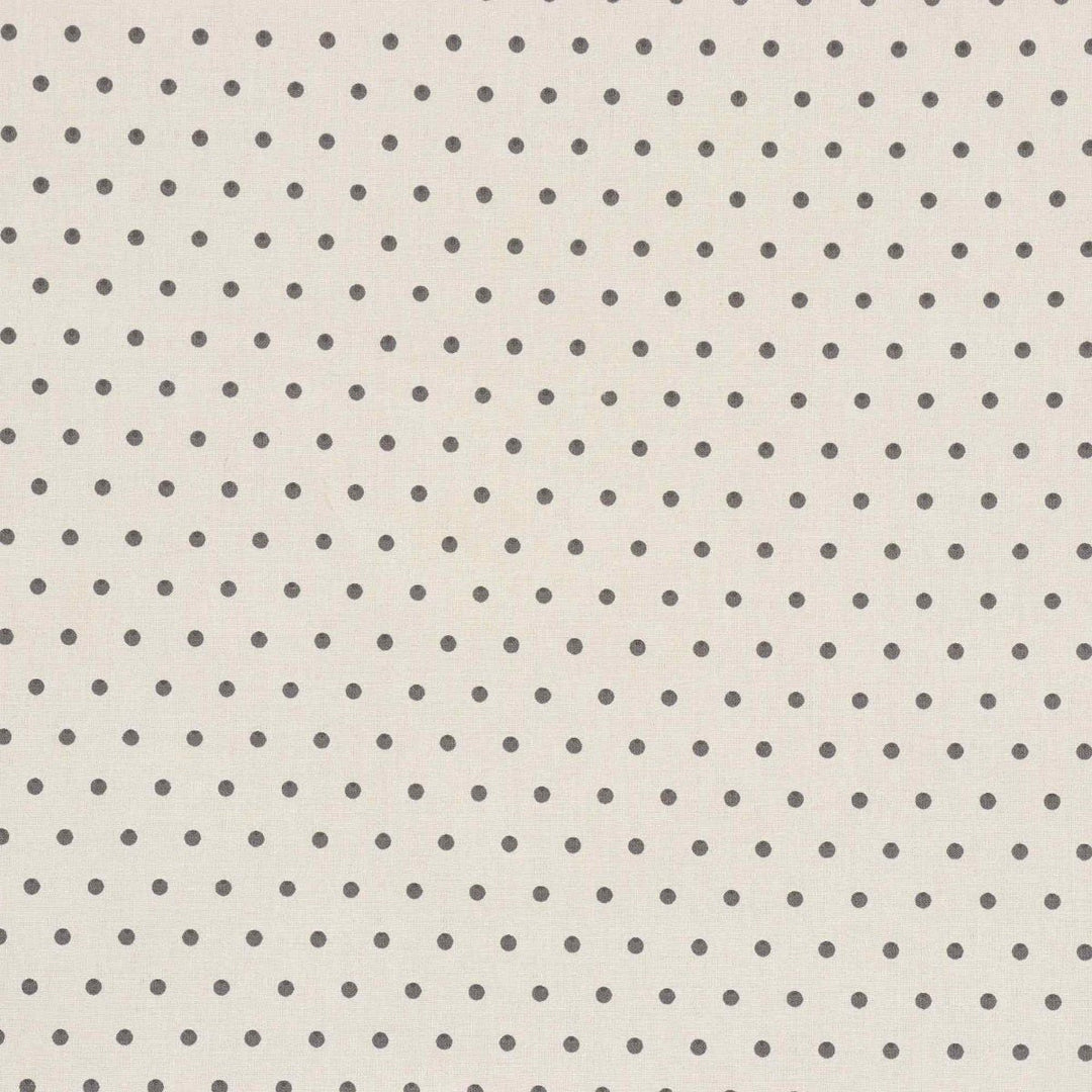 Raindrops Grey on Cream Cotton Fabric