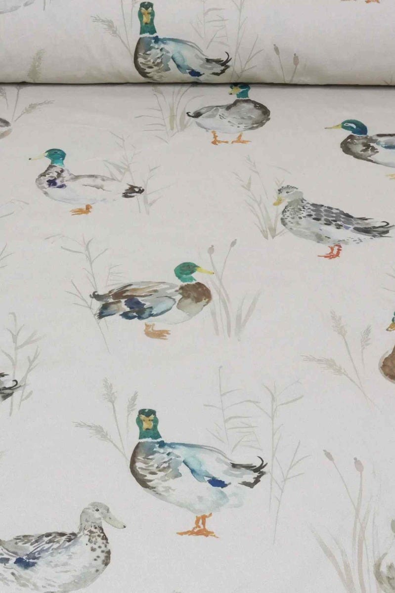 Voyage Paddling Ducks Large Linen Fabric