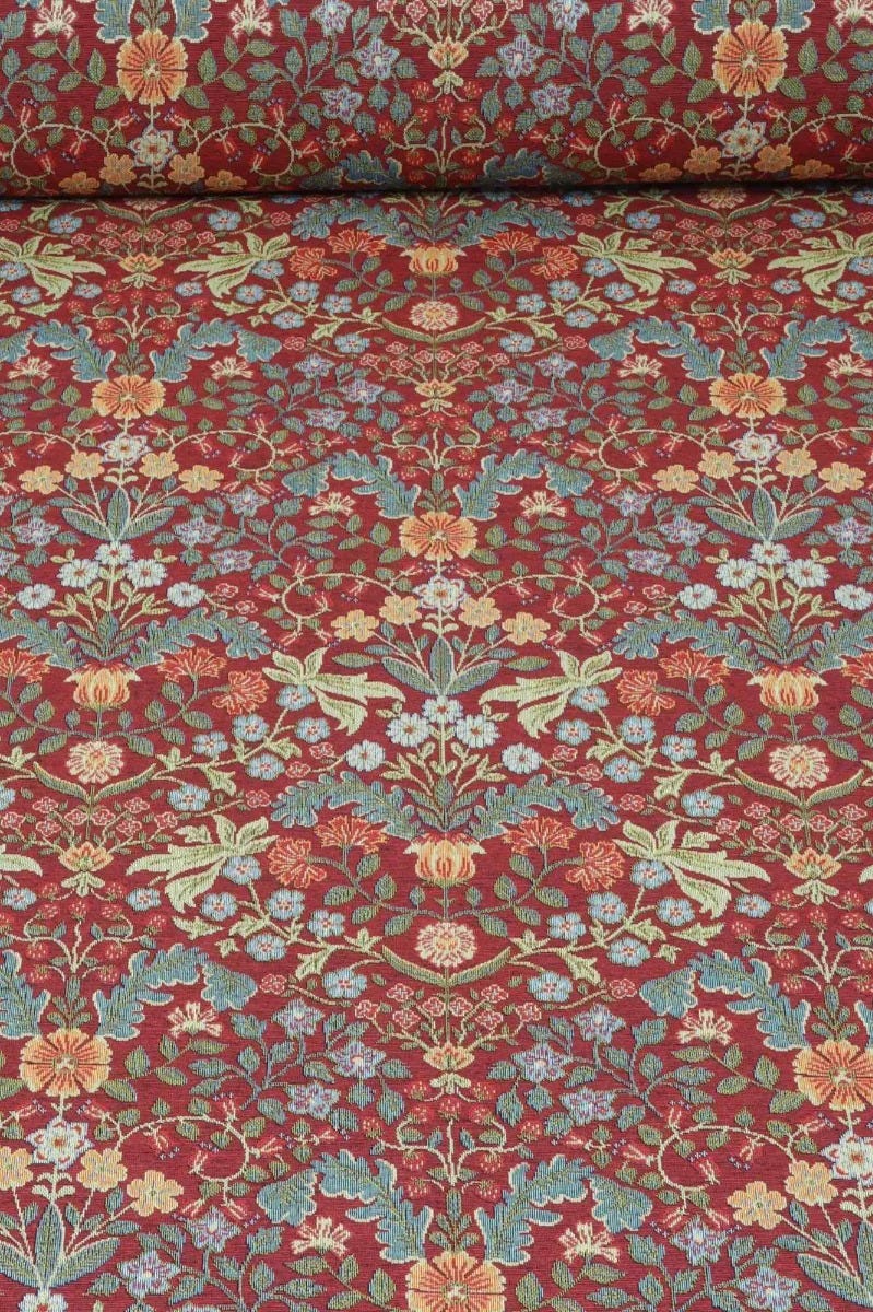 Barrington Morris Tapestry Claret Fabric